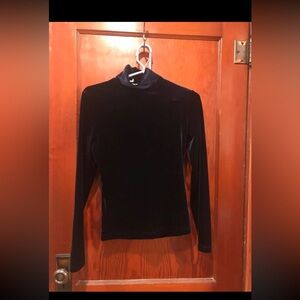 Vintage navy blue velour rampage mock neck longsleeve